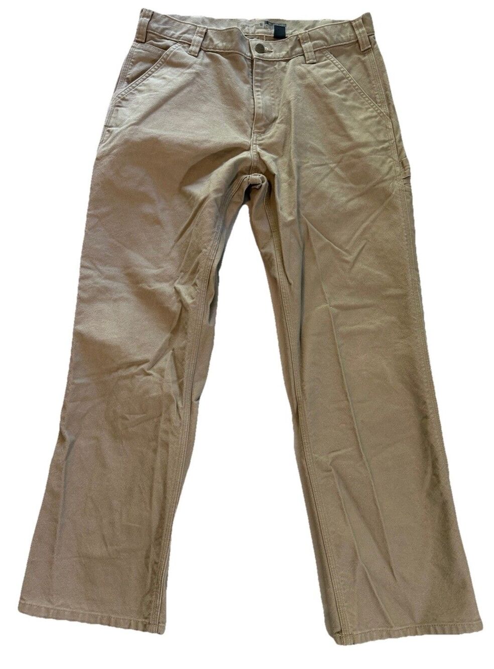 Carhartt Mens 32x30 Rugged Flex Duck Utility Work Pants Tan BN3279-M
